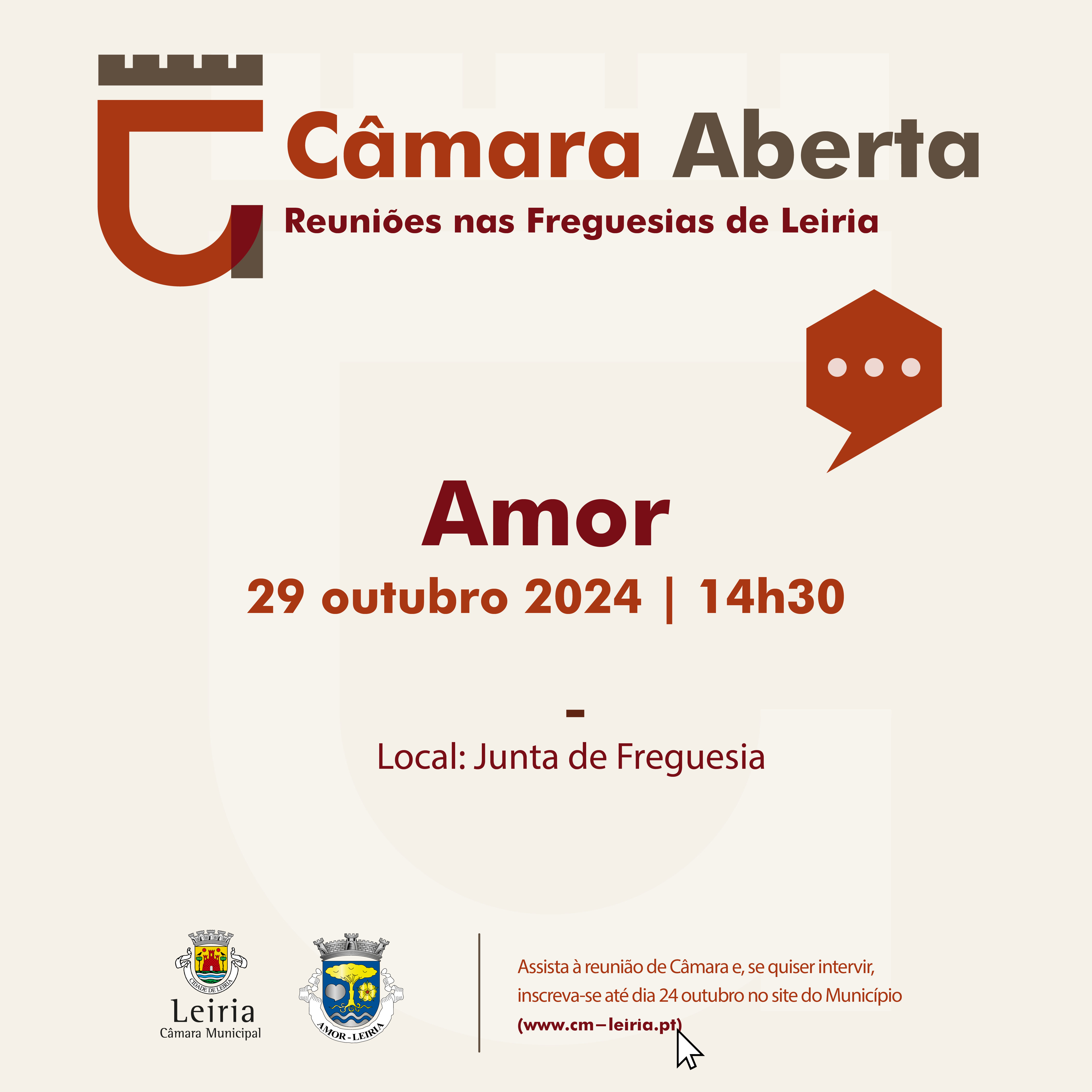 Imagem Câmara Aberta | Reunião descentralizada em Amor | 29 outubro 14h30
