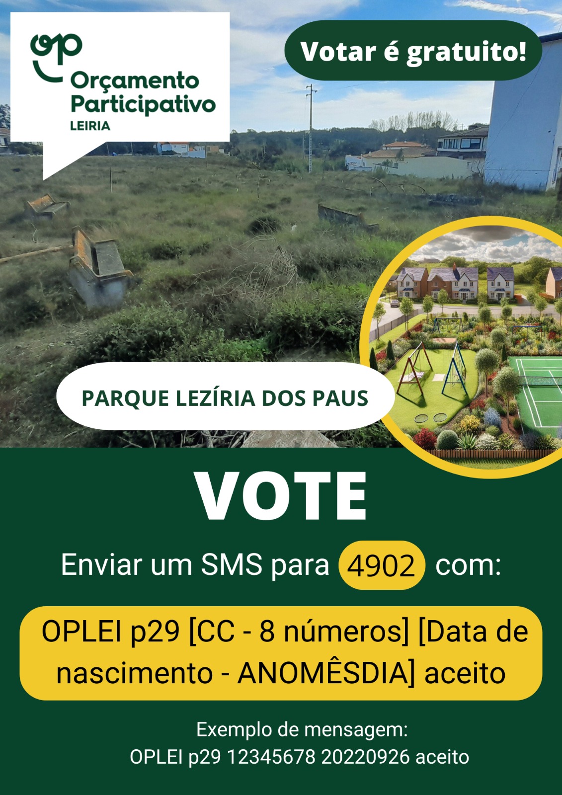 Imagem Orçamento Participativo - Vote no Parque Lezíria dos Paus