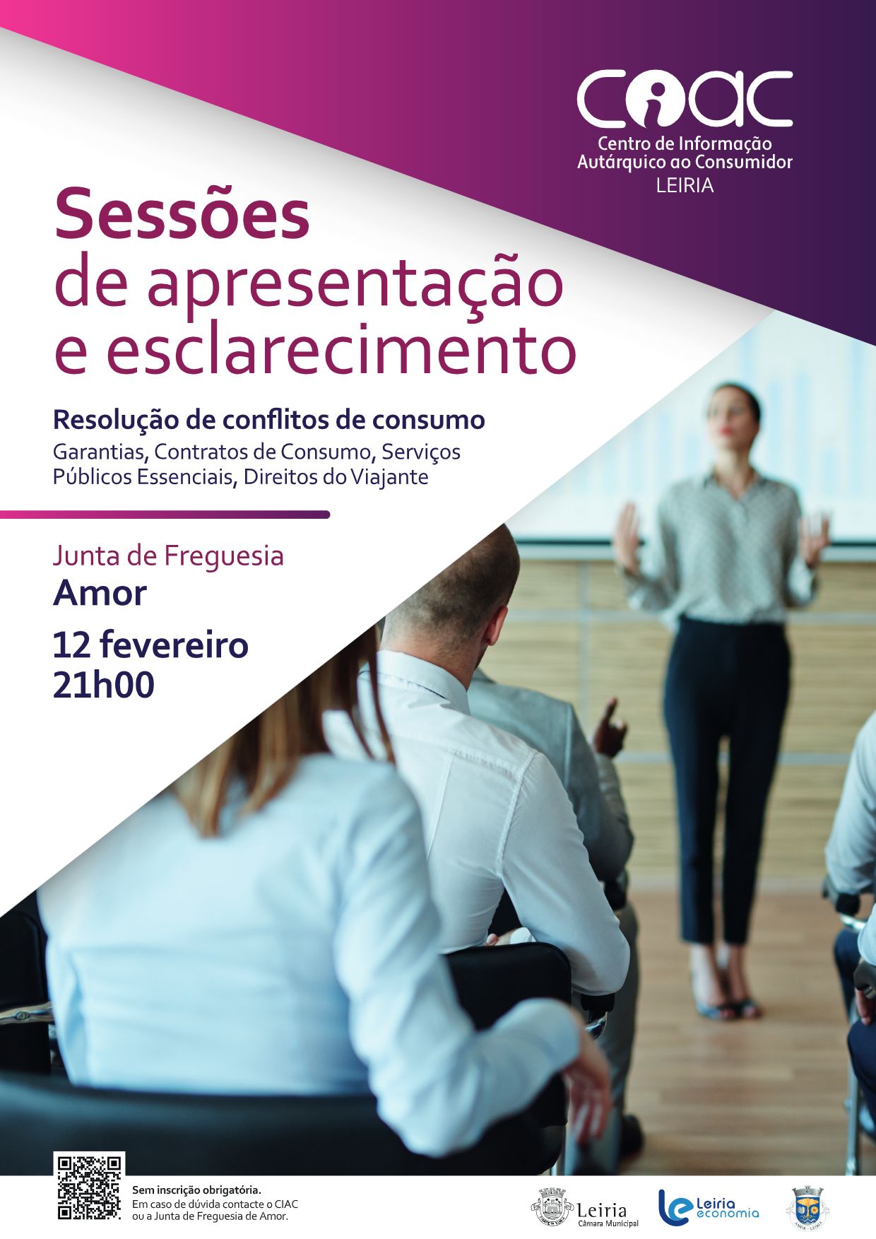 Imagem Sessão de apresentação do Centro de Informação Autárquica ao Consumidor (CIAC) do Município de Leiria