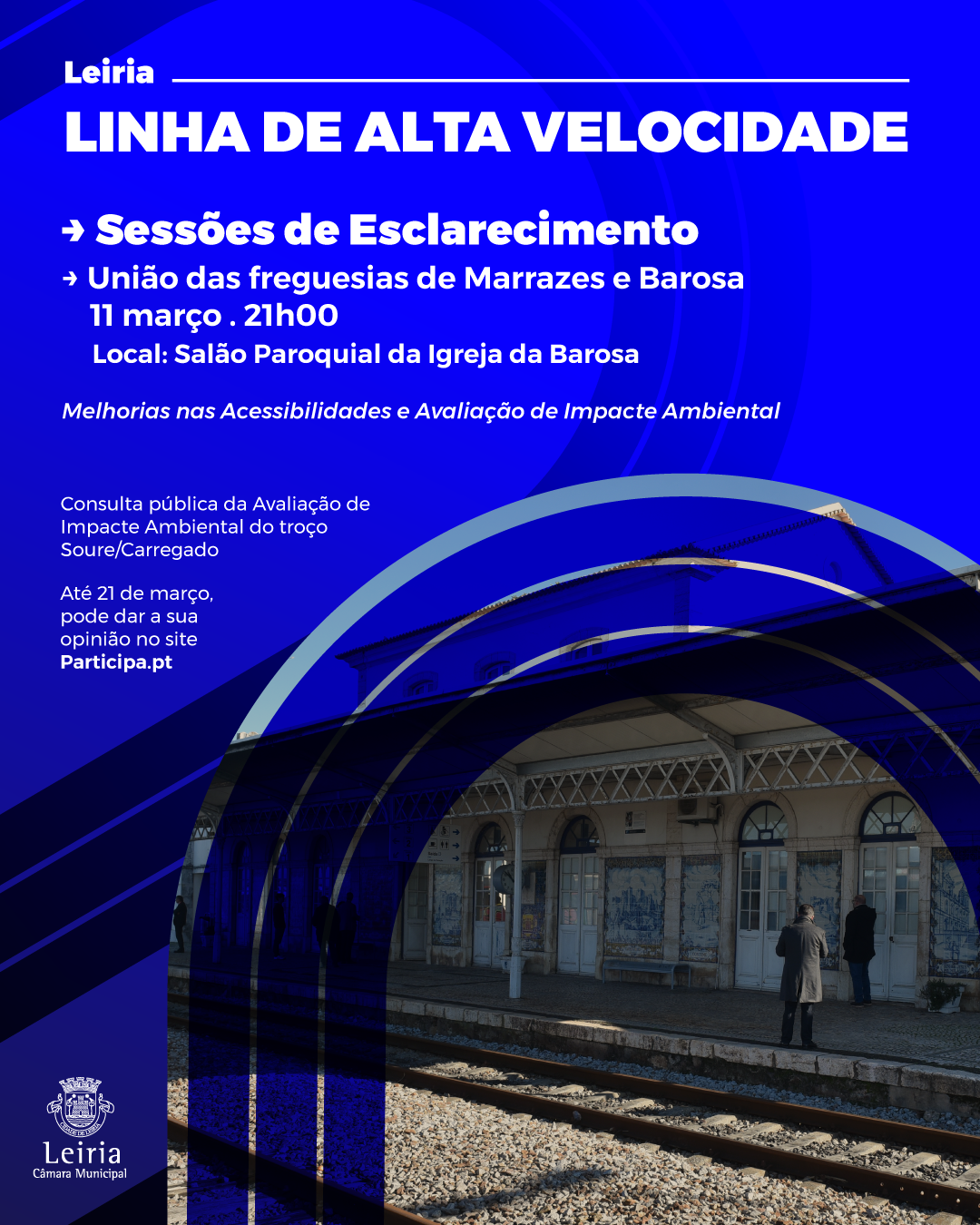 Imagem Sessão de Esclarecimento Linha de Alta Velocidade | 11 março 21h00 | Salão igreja Paroquial da Barosa